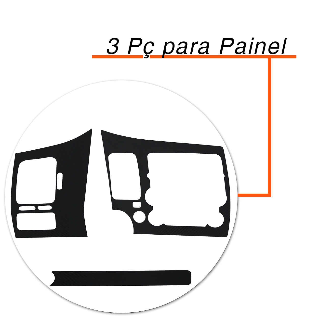 Encontraproduto.com.br - Kit Decorativo Adesivo Para Painel New Civic 98 A 00 Preto