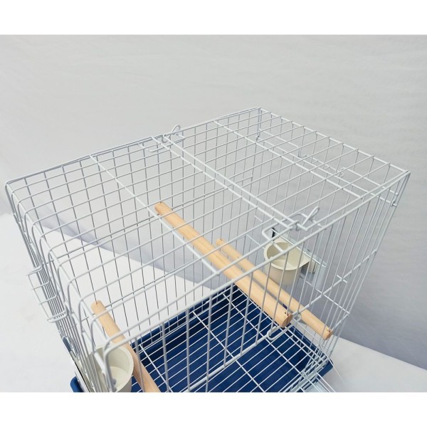 Encontraproduto.com.br - Gaiola Triplex Porta E Teto Com Poleiro Calopsita Quatiguá Vermelha