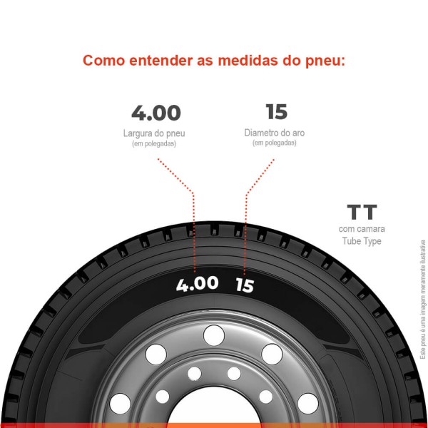 Encontraproduto.com.br - Pneu Agrícola Aro 15 4.00-15 Technic TR-01 4 Lonas TT Dianteiro
