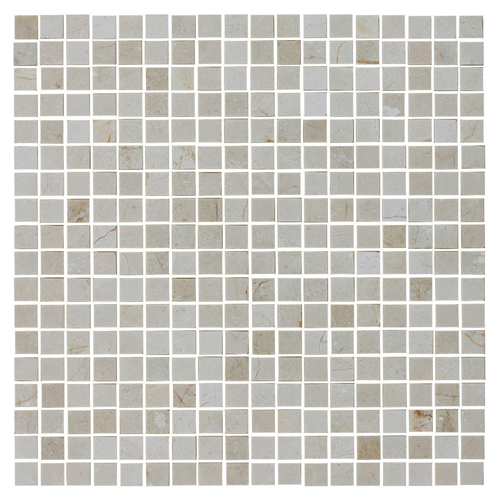 Pastilha de Pedra Natural Crema Marfil 1,5X1,5 Placa 30X30cm