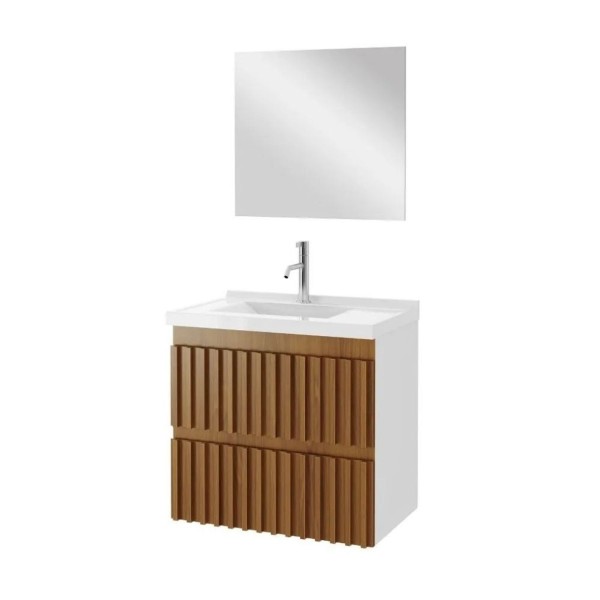 Encontraproduto.com.br - Kit Argo 66 com Bancada e Espelho Freijó Astral Design