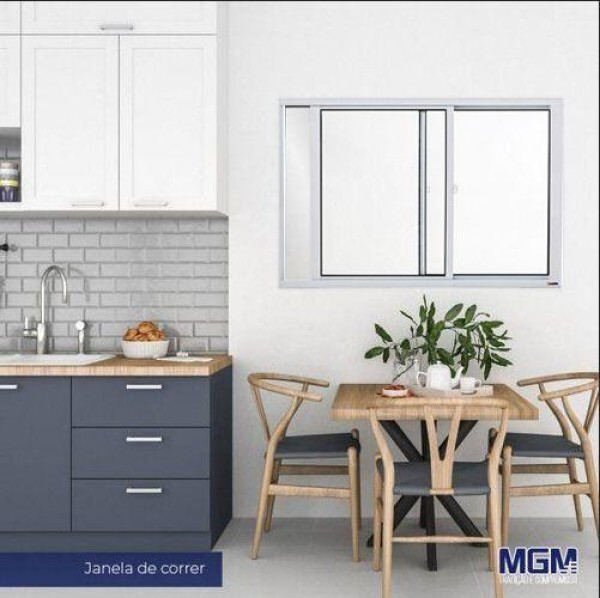 Encontraproduto.com.br - Janela de Correr 2 Folhas Móveis MGM Branco - 100x120
