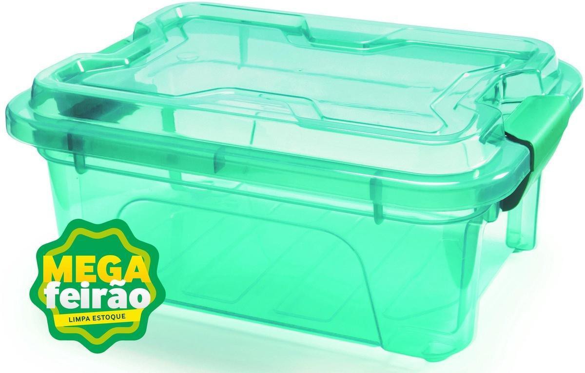 Caixa Organizadora Usual 3L com Travas Cores Sortidas