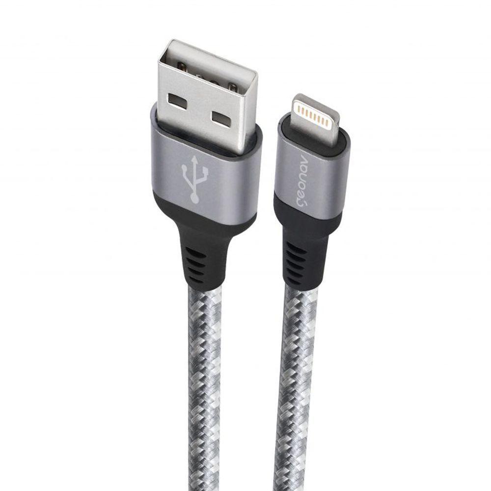 Encontraproduto.com.br - Cabo Lightning Ultra Resistente 1,5m Trançado em Nylon LIGH10T Geonav