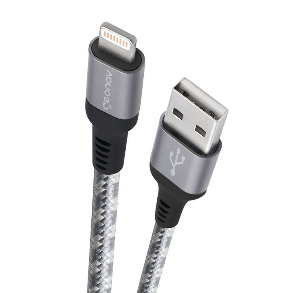 Encontraproduto.com.br - Cabo Lightning Ultra Resistente 1,5m Trançado em Nylon LIGH10T Geonav