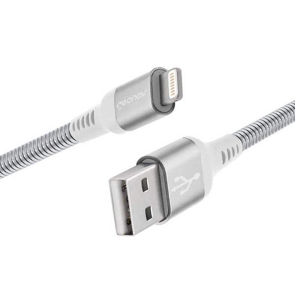 Encontraproduto.com.br - Cabo para iPhone e iPad GEONAV Aço 1M LIGH14