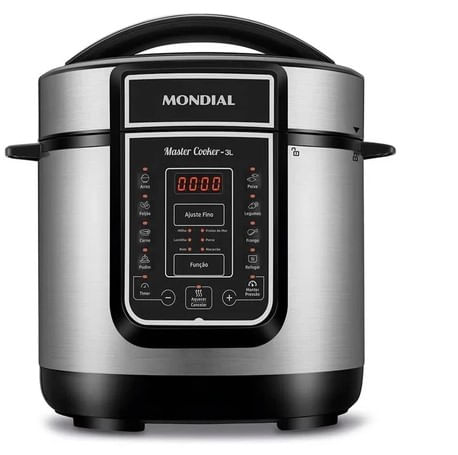 Encontraproduto.com.br - Panela Elétrica de Pressão 3L Inox Preto127V - MONDIAL