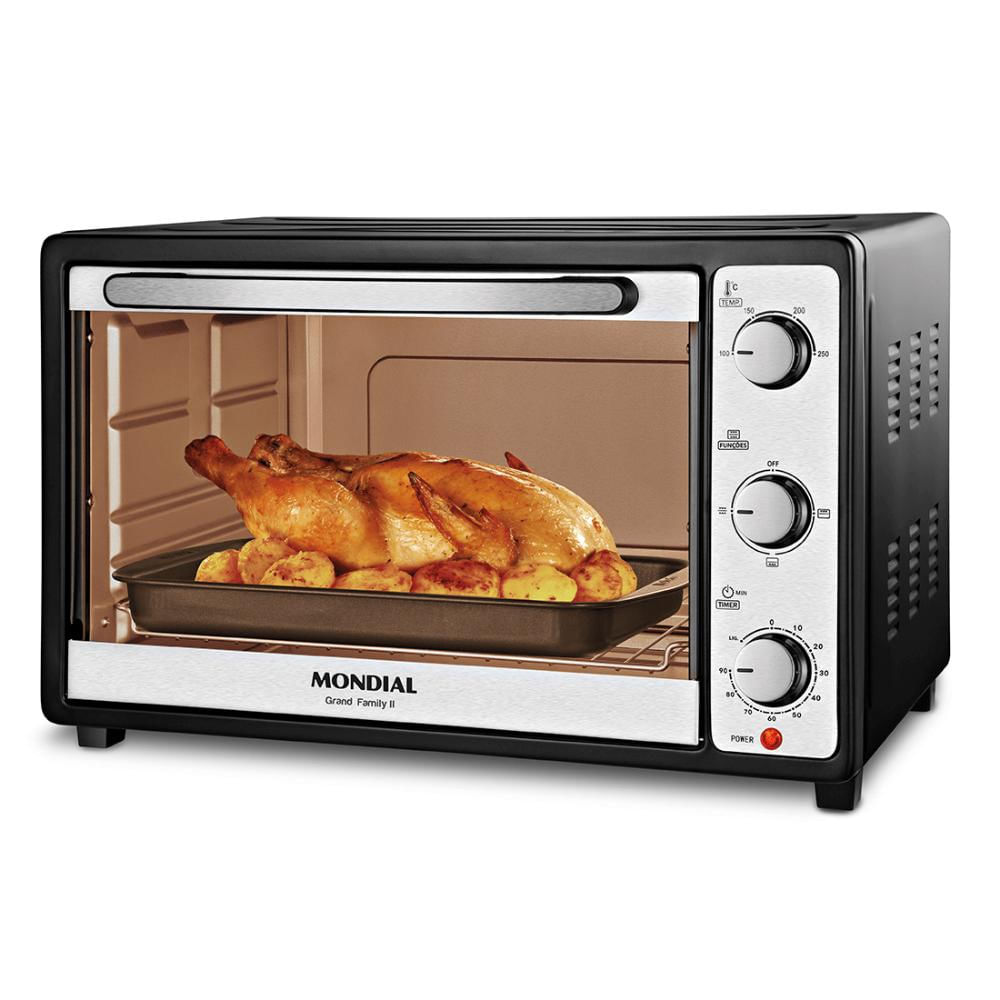 Encontraproduto.com.br - Forno Elétrico 52L Grand Family II Mondial FR52 Preta 127V