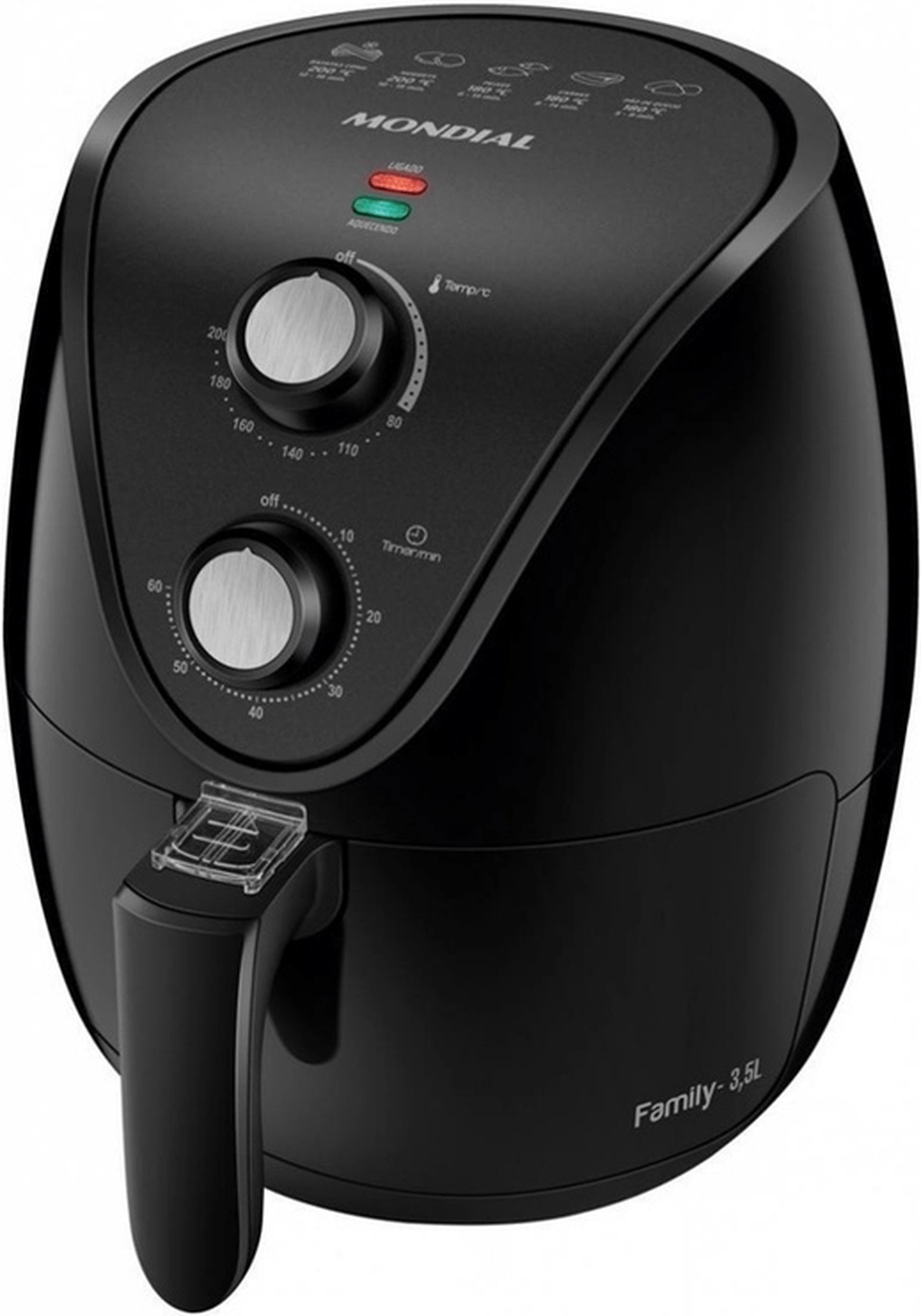 Encontraproduto.com.br - Fritadeira Air Fryer 3,5 Litros Pratic AF-35-BF Mondial