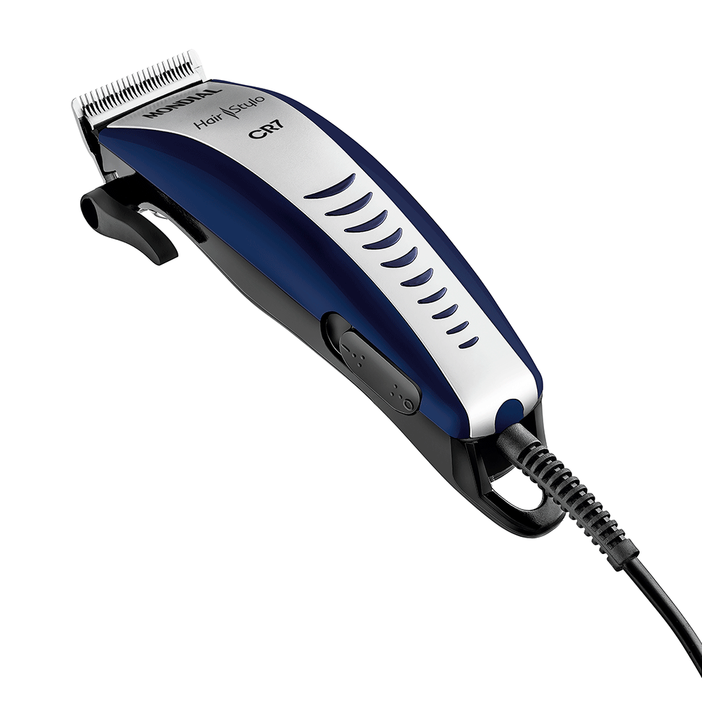 Encontraproduto.com.br - Cortador De Cabelos Hair Stylo Cr7, Mondial, Azul/Prata, 10W, 220V - Cr-07