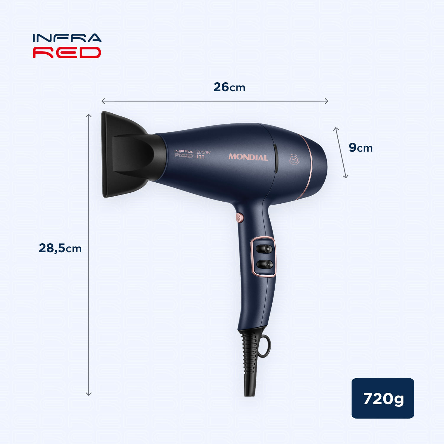 Encontraproduto.com.br - Secador de Cabelos InfraRed Mondial - SCP-01-IR