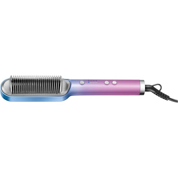 Encontraproduto.com.br - Escova Alisadora Mondial By Juliette EA-JU-03 36W com Tourmaline Azul/Rosa Bivolt