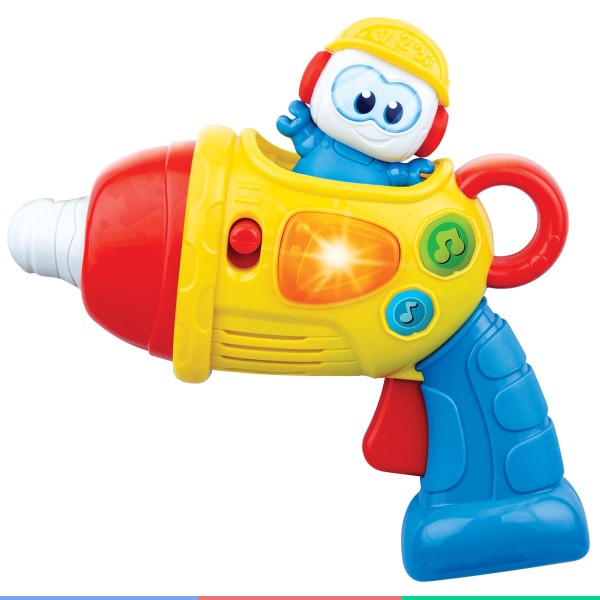 Encontraproduto.com.br - Brinquedo Interativo Para Bebê Ferramenta Furadeira Com Sons e Luzes Sr. Construtor Winfun