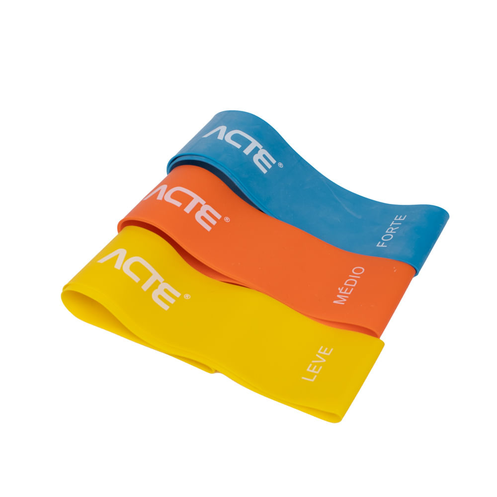 Encontraproduto.com.br - Kit Mini Band Acte Sports T71 - Com 3 Mini Band