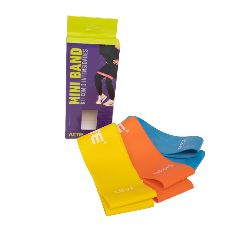 Encontraproduto.com.br - Kit Mini Band Acte Sports T71 - Com 3 Mini Band