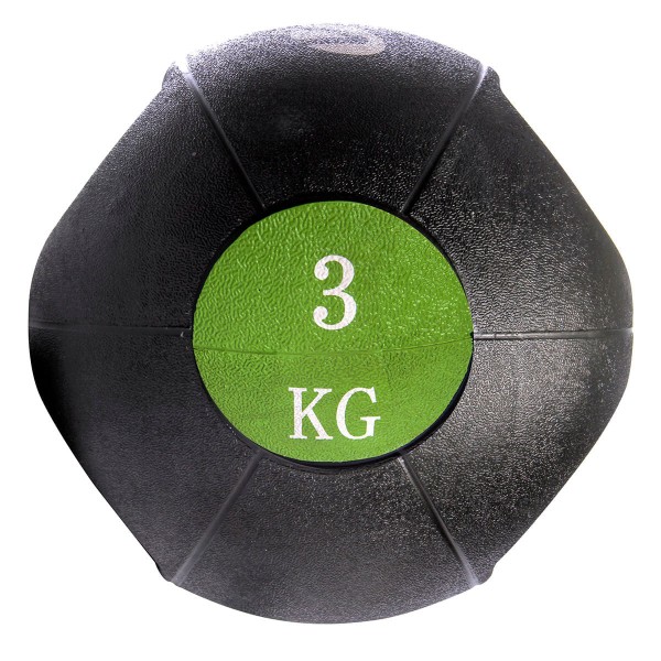 Encontraproduto.com.br - Medicine Ball com Pegada 3Kg Preta Acte T108