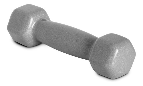 Halter Sextavado Emborrachado Acte Sports 1Kg S56 - Cinza