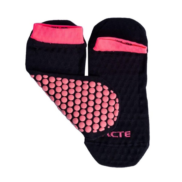 Encontraproduto.com.br - Meia Para Pilates Preto com Rosa F3-PR Acte