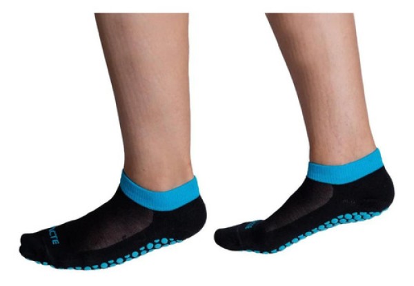 Meia Para Pilates Preto com Azul F10-PA Acte