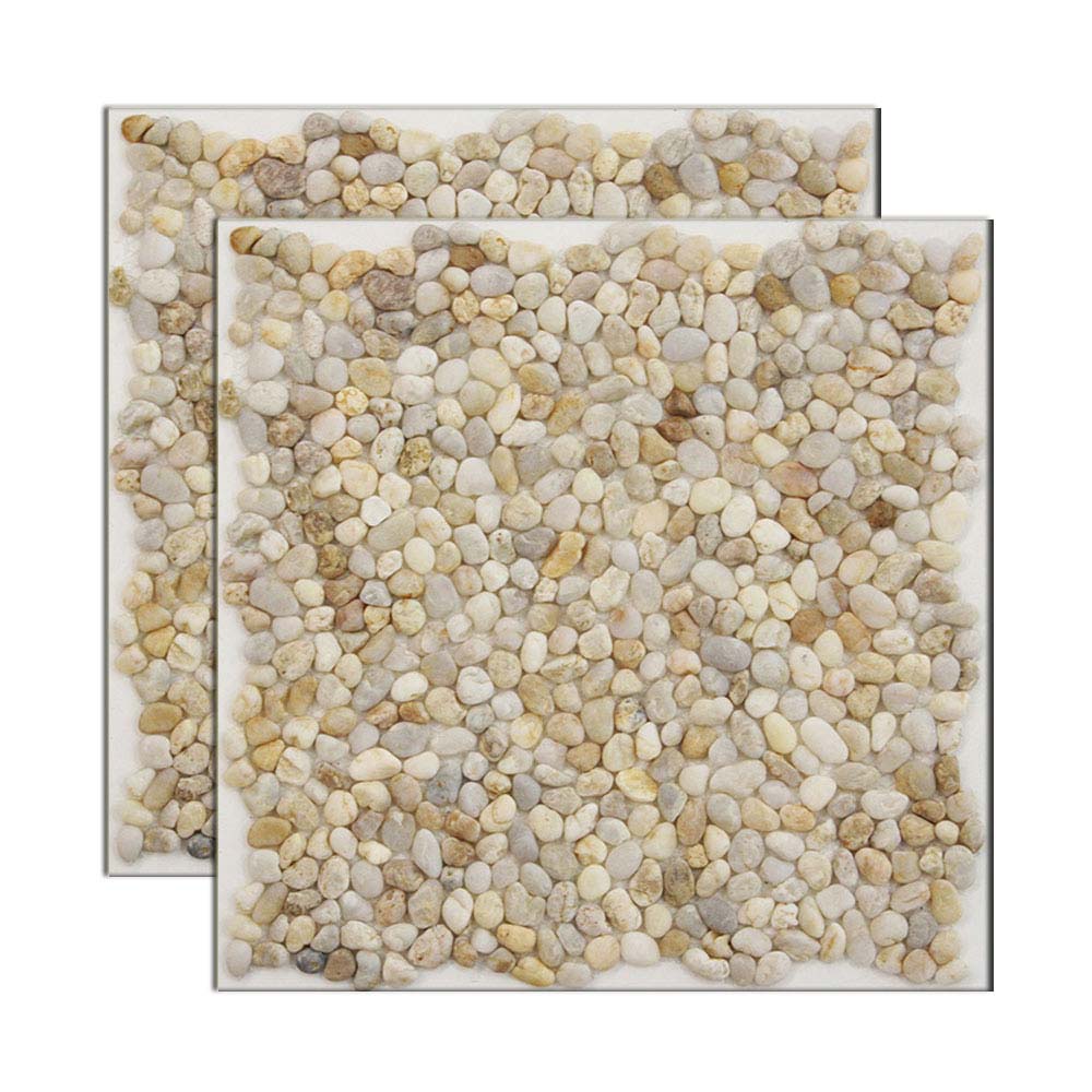 Encontraproduto.com.br - Pastilha de pedra Seixos  Taipan 30,5x30,5cm caramelo Colormix