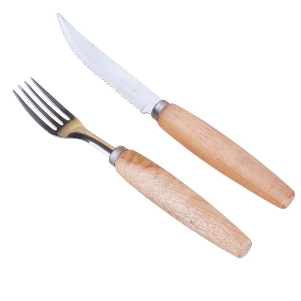 Encontraproduto.com.br - Kit para Servir Churrasco Sutil com Tábua 3 Peças