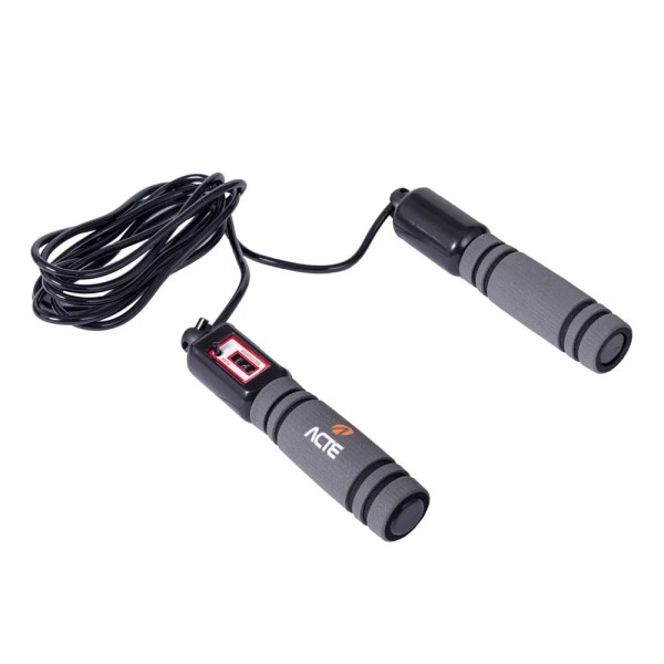 Encontraproduto.com.br - Corda de Pular com Contador de Giros Acte Sports Cinza