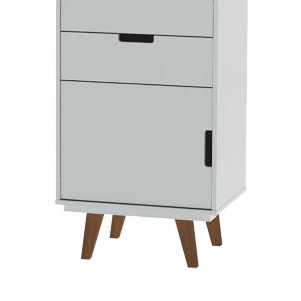 Encontraproduto.com.br - Estante Para Livros Paris 1 Branco - Olivar Móveis Cor Branco Acetinado