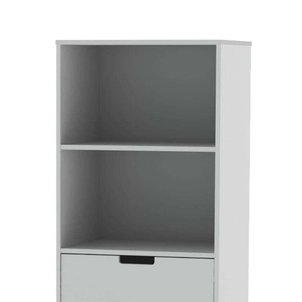 Encontraproduto.com.br - Estante Para Livros Paris 1 Branco - Olivar Móveis Cor Branco Acetinado