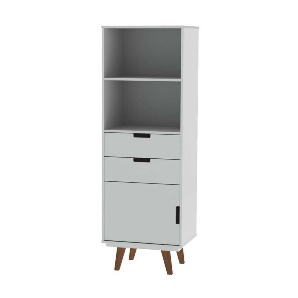 Encontraproduto.com.br - Estante Para Livros Paris 1 Branco - Olivar Móveis Cor Branco Acetinado