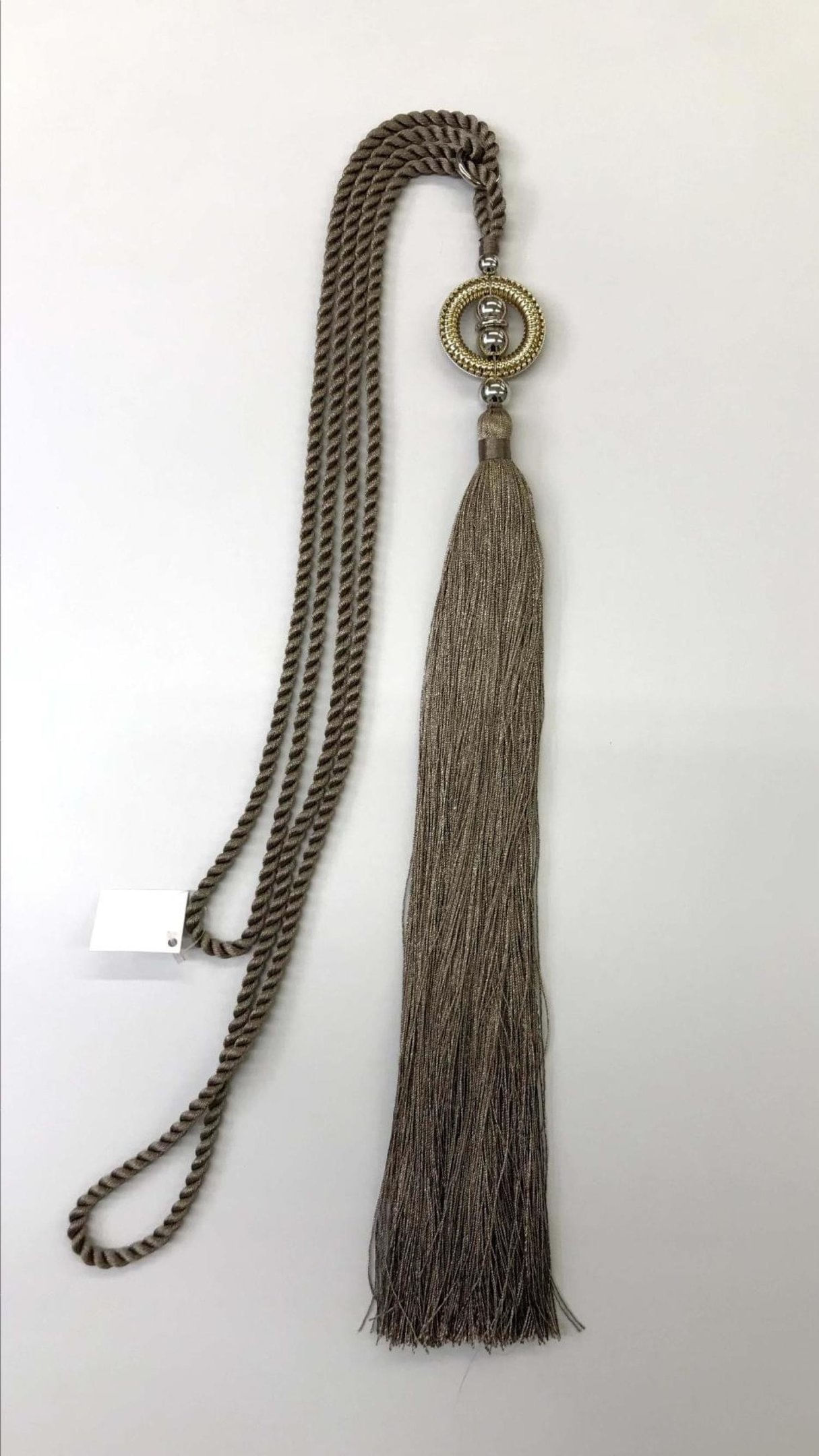 Encontraproduto.com.br - Prendedor Abraçadeira de Cortina QQ Fendi Argola Dourada Com Bolas Abs Luba Acessórios Poliamida