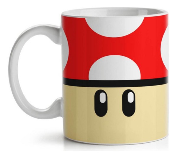 Caneca Gamer Cogumelo Vermelho Grow Up