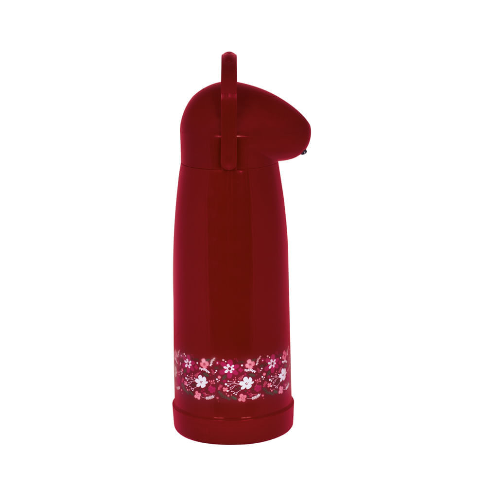 Garrafa Térmica Pressão Nobile Decorada 1,9L Rubi Primavera - Mor.
