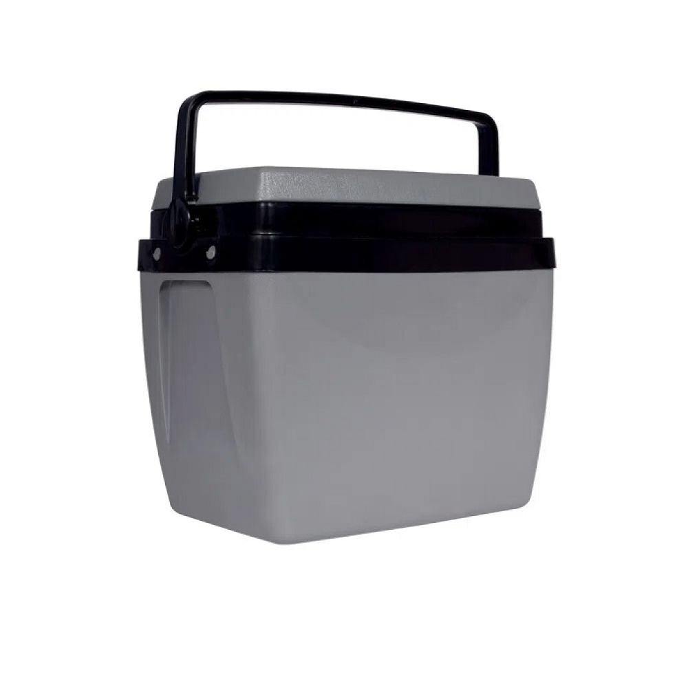Encontraproduto.com.br - Caixa Térmica 26 Litros Cinza com Preto MOR