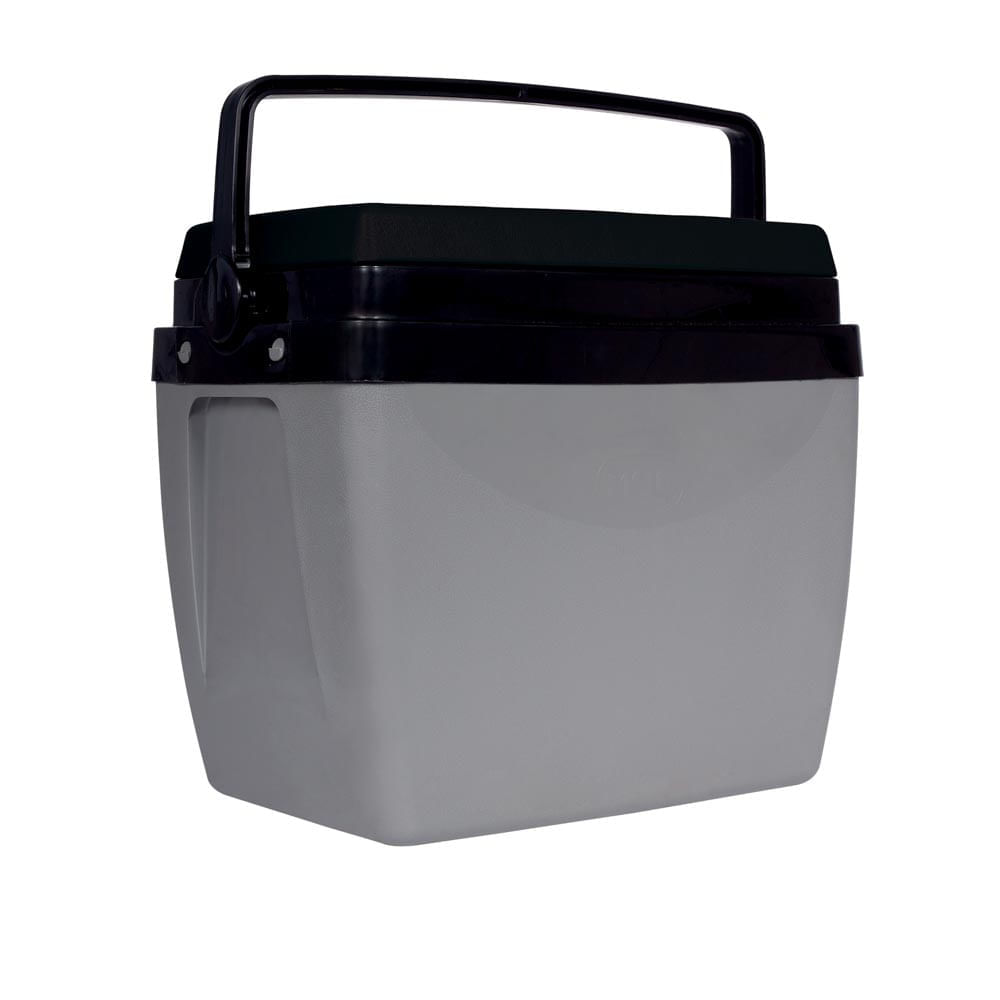 Encontraproduto.com.br - Caixa Térmica 26 Litros Cinza com Preto MOR