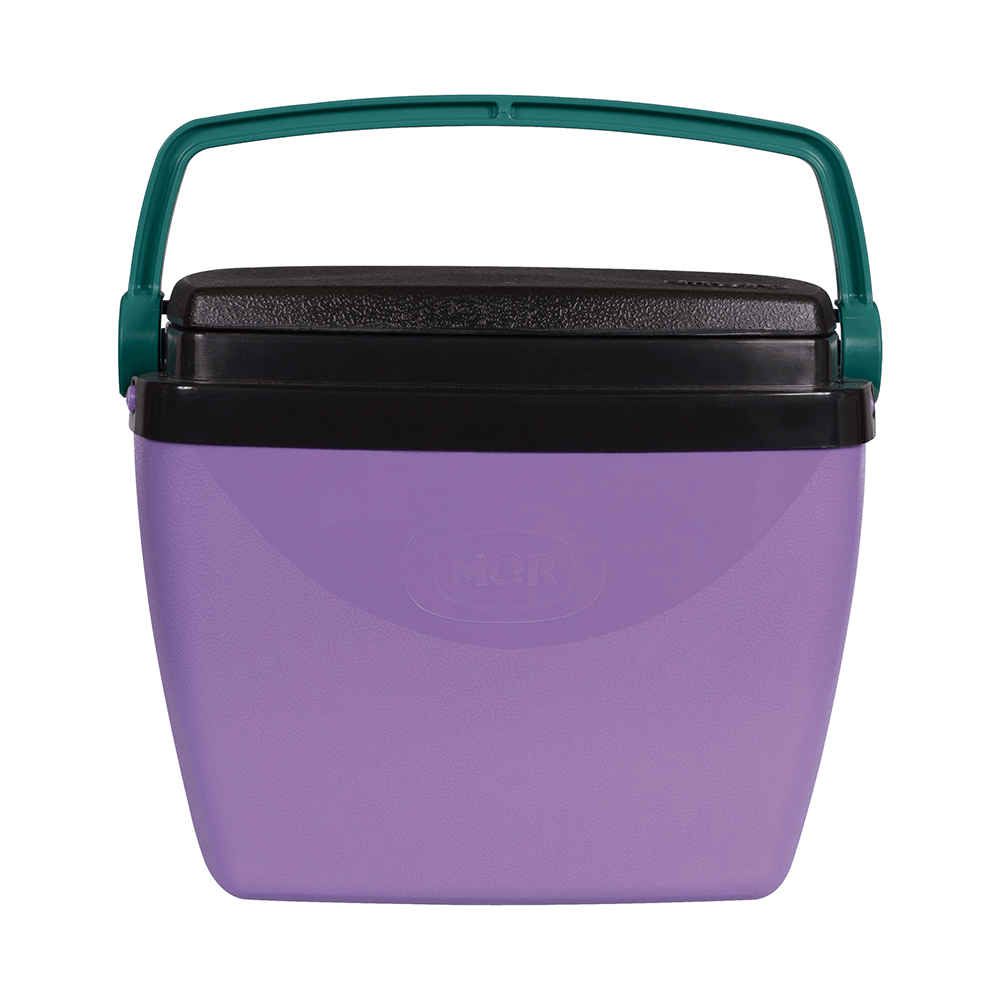 Encontraproduto.com.br - Caixa Térmica 6L Lilás com Verde
