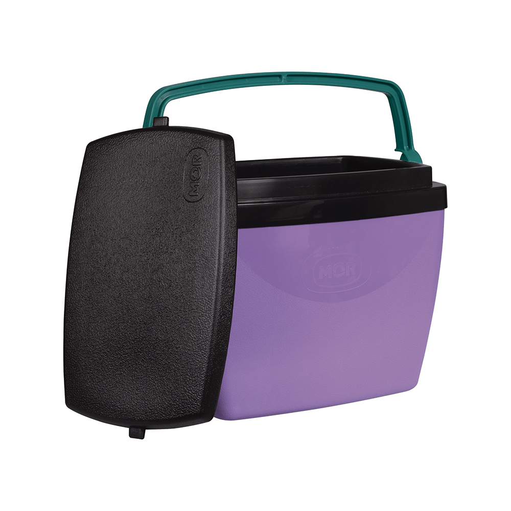 Encontraproduto.com.br - Caixa Térmica 6L Lilás com Verde