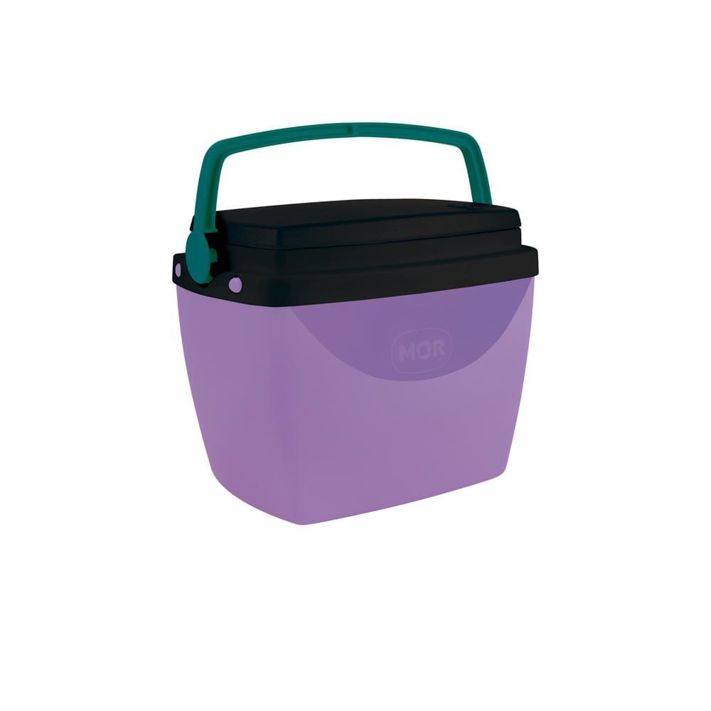 Encontraproduto.com.br - Caixa Térmica 6L Lilás com Verde