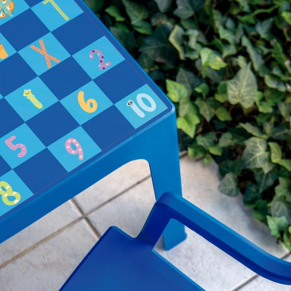 Encontraproduto.com.br - Mesinha Mor Estampada Kids Azul Mor
