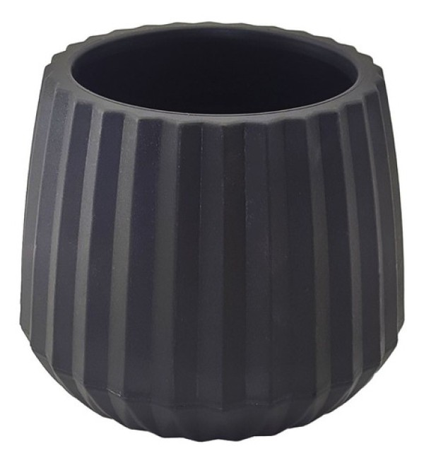 Encontraproduto.com.br - Vaso Cachepot Wave 15cm Cinza