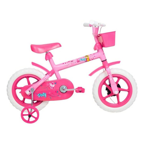 Bicicleta Infantil Aro 12 Verden Bikes 10440 Paty Rosa e Branca