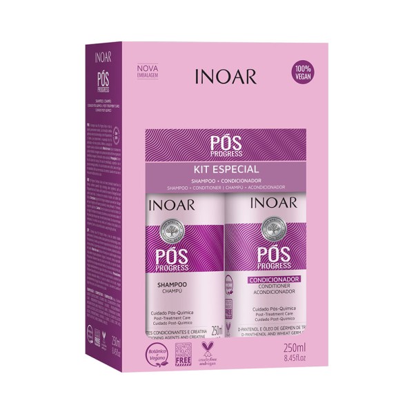 Kit Inoar Pós Progress (Shampoo + Condicionador) 250ml