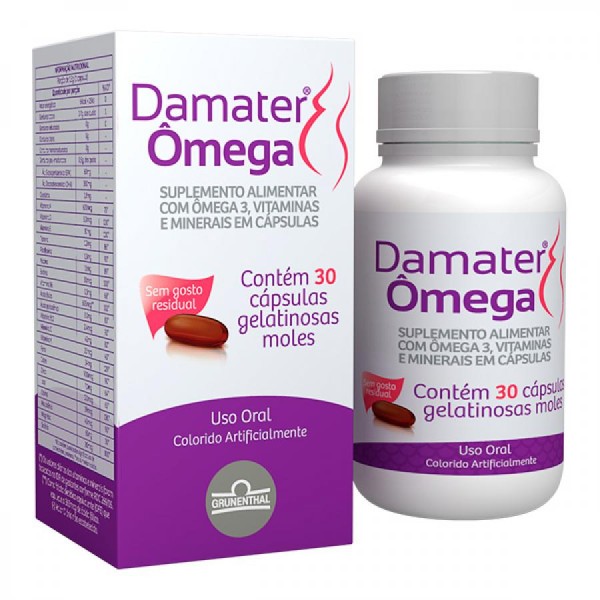 Encontraproduto.com.br - Damater Omega Ir Com 30 Cápsulas
