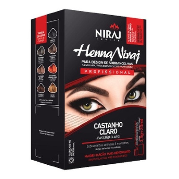Encontraproduto.com.br - Niraj Henna Niraj Para Sobrancelhas Castanho Claro 3,5g