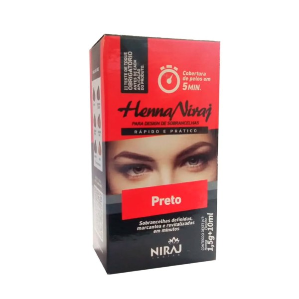 Encontraproduto.com.br - Henna Para Sobrancelha Niraj Castanho Preto 2g