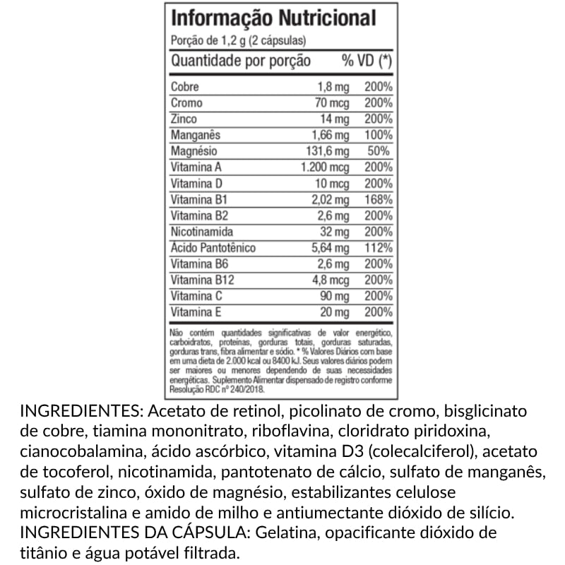 Encontraproduto.com.br - Multivitamínico E Minerais Ftw 60 Cáps