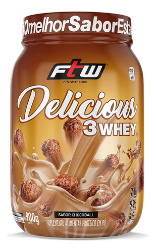 Whey Protein Ftw Delicious 3whey Chocolate Maltado 900g