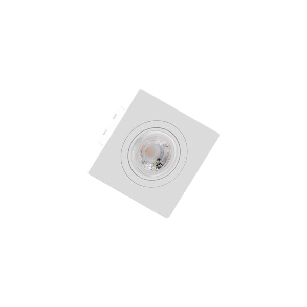 Encontraproduto.com.br - Spot De Embutir Quadrada Para 1 Lâmpada Mini Dicróica Gu10 Branco Fosco Saveenergy