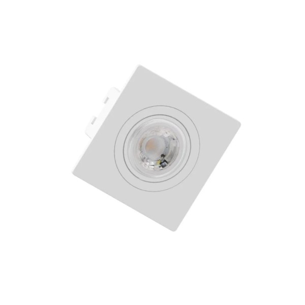 Encontraproduto.com.br - Spot De Embutir Quadrada Para 1 Lâmpada Mini Dicróica Gu10 Branco Fosco Saveenergy