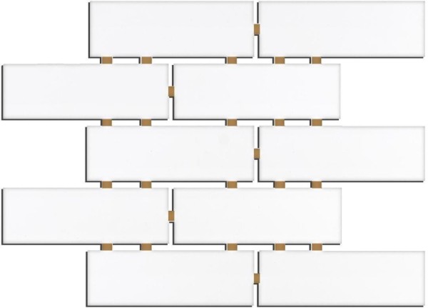 Encontraproduto.com.br - Revestimento Para Parede Interna e Externa Ceral 5x15cm Romano Branco Esmaltado Bold Classe A
