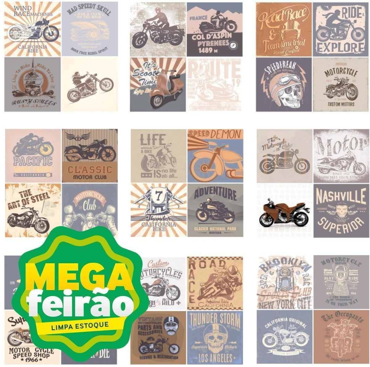 Revestimento Para Parede Interna e Externa Ceral 20x20cm Quarter Motos Acetinado Bold Classe A